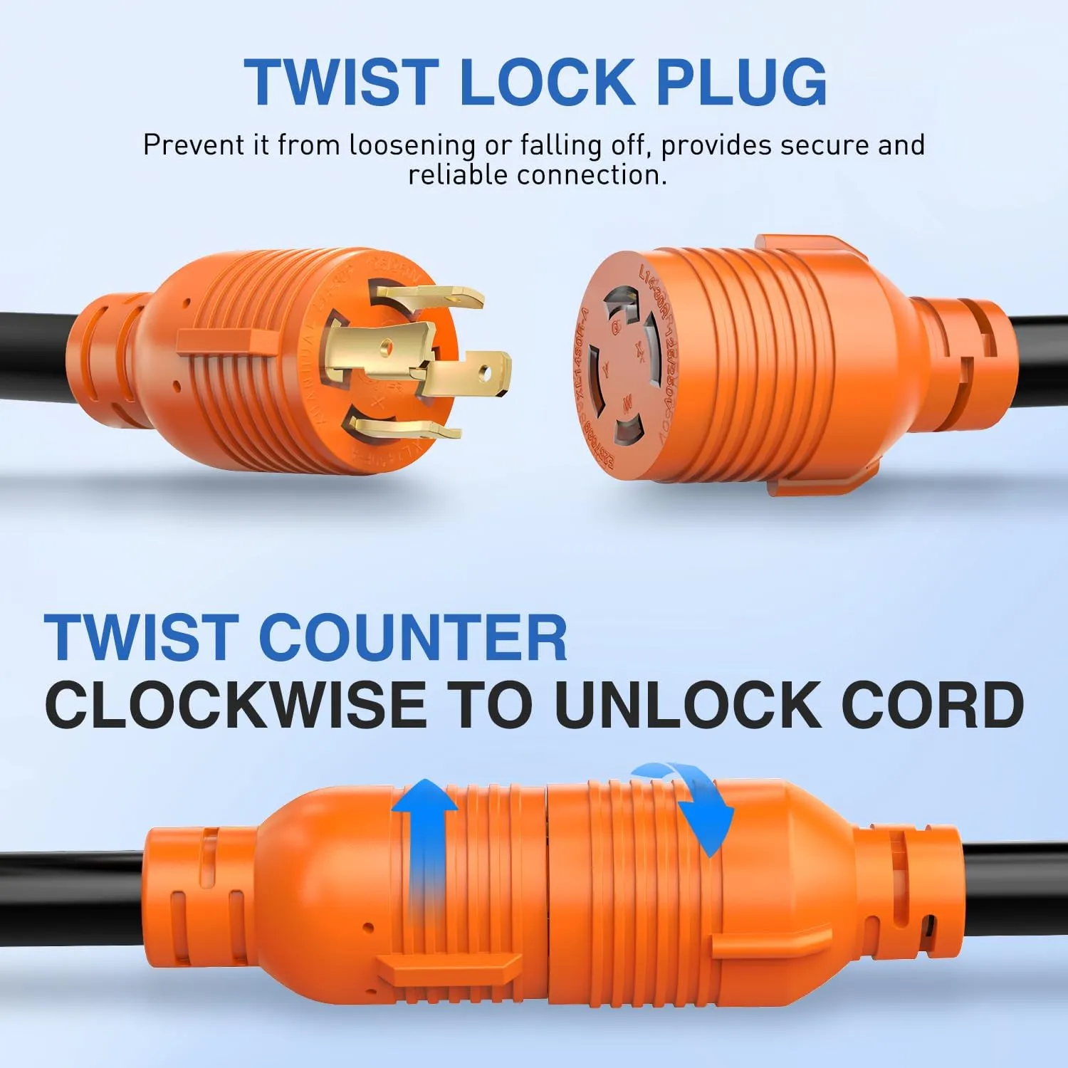 30Amp 15FT Generator Extension Cord