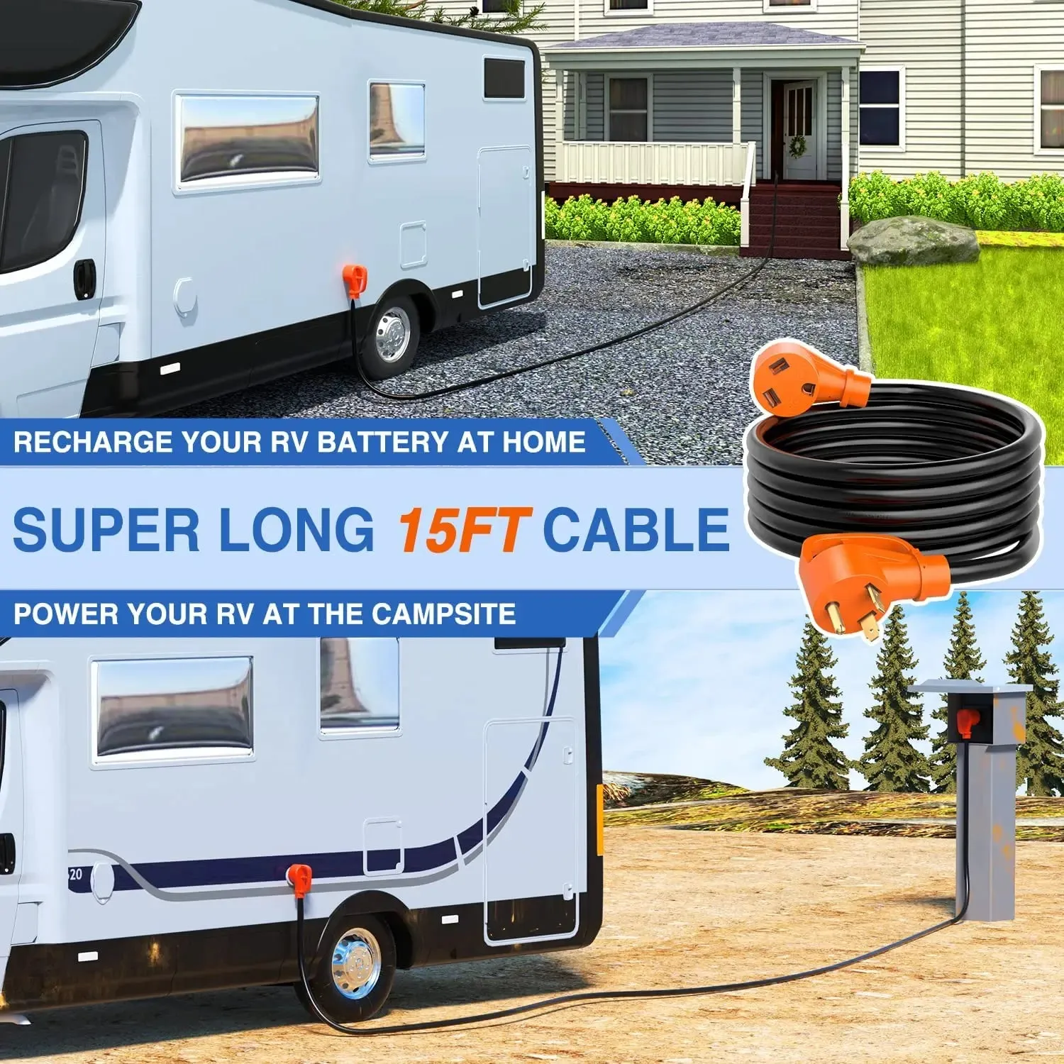 30Amp 15FT RV Extension Cord