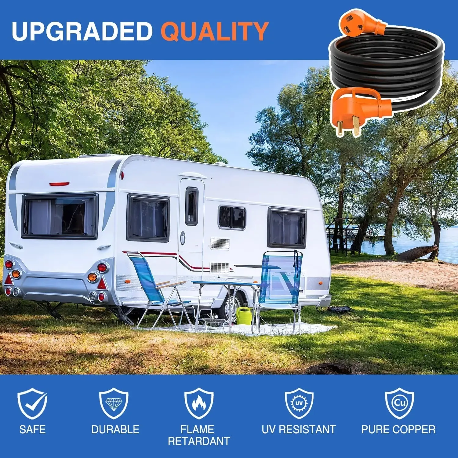 30Amp 15FT RV Extension Cord