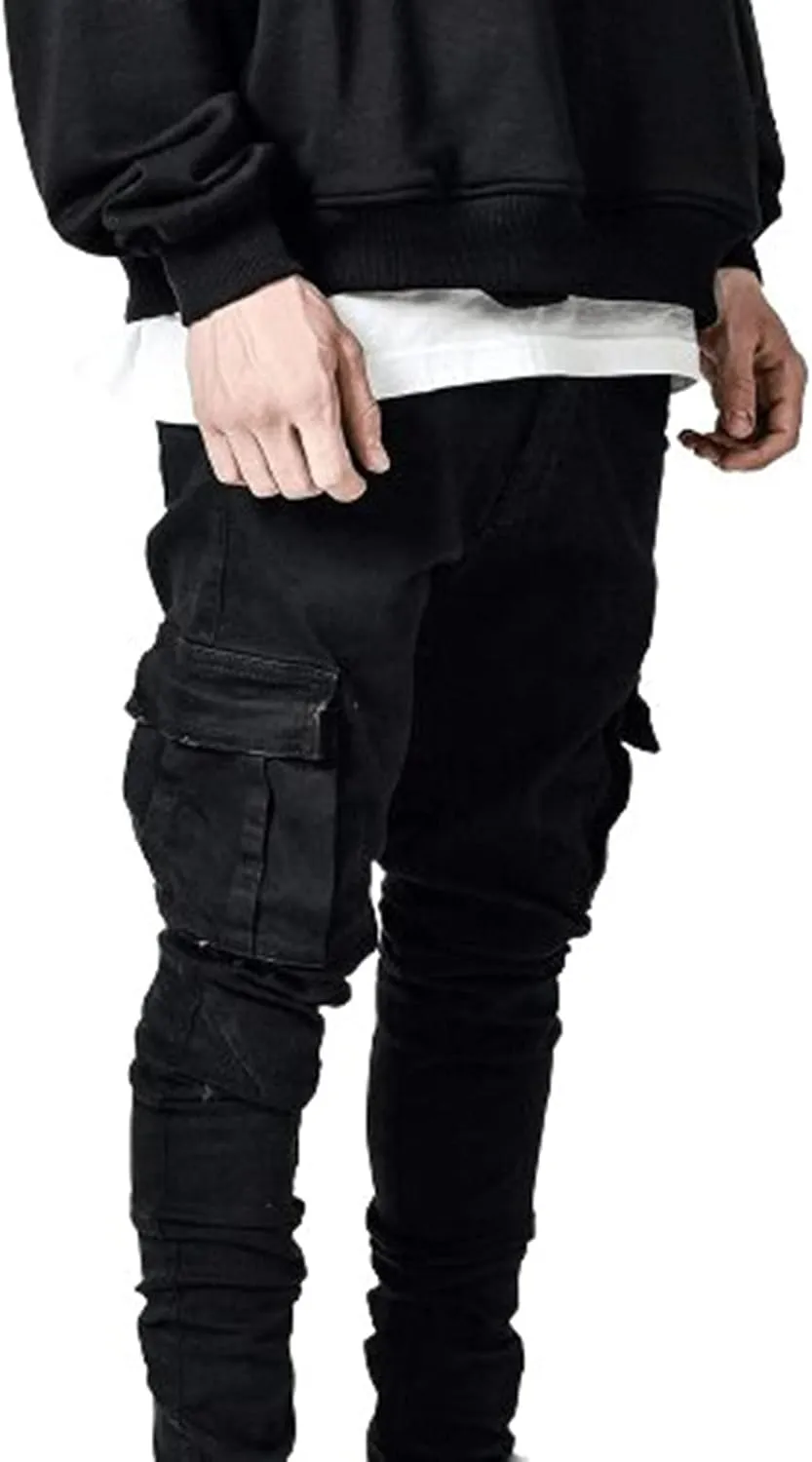Akklian Mens Slim Fit Jeans Stretch Skinny Denim Pencil Pants Fashion Hip Hop Streetwear Straight Leg Comfort Casual Trousers