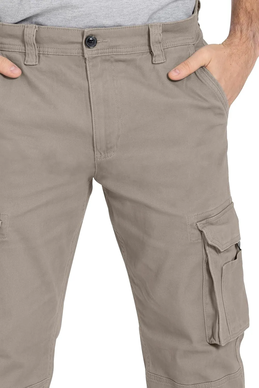 Alamo Casual Cargo Pants for Men - Stretchable, Regular Fit Cargo Work Pants for Men - 6 Pocket Outdoor Mens Work Pants