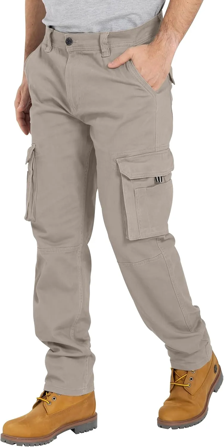 Alamo Casual Cargo Pants for Men - Stretchable, Regular Fit Cargo Work Pants for Men - 6 Pocket Outdoor Mens Work Pants