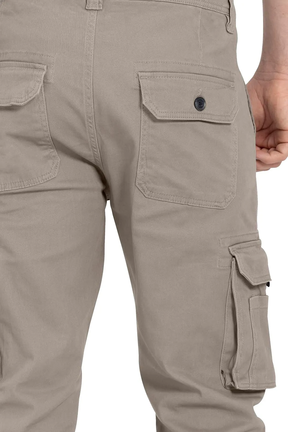 Alamo Casual Cargo Pants for Men - Stretchable, Regular Fit Cargo Work Pants for Men - 6 Pocket Outdoor Mens Work Pants