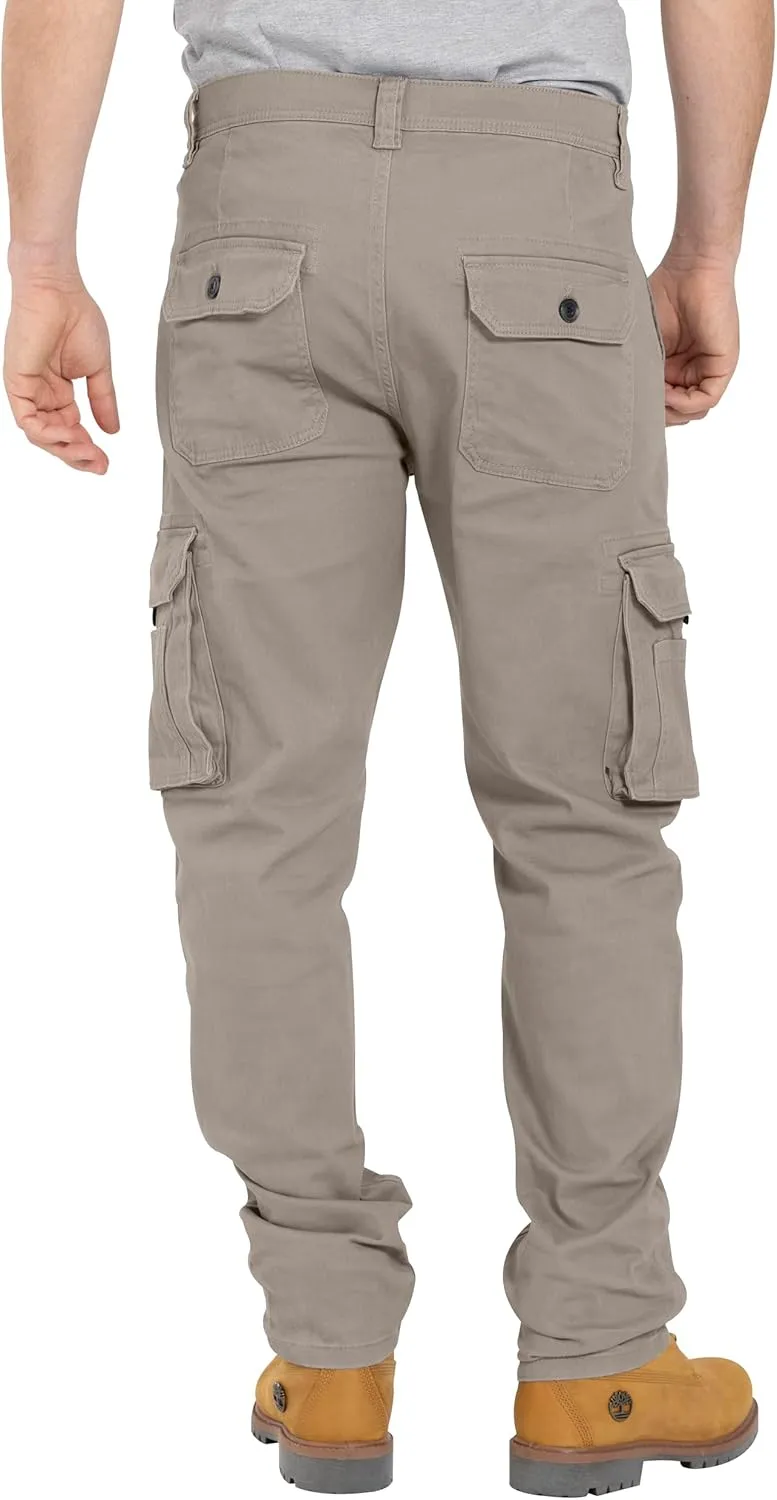 Alamo Casual Cargo Pants for Men - Stretchable, Regular Fit Cargo Work Pants for Men - 6 Pocket Outdoor Mens Work Pants