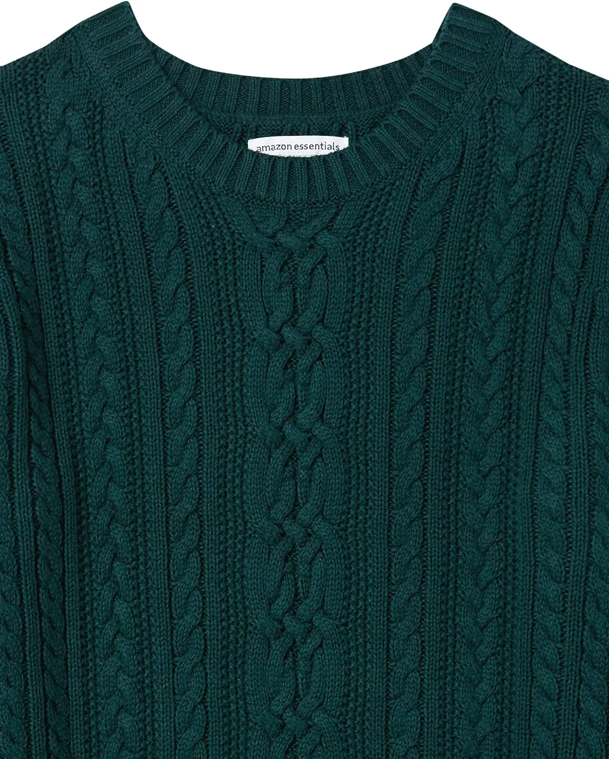 Amazon Essentials Women's Fisherman Cable Long-Sleeve Crewneck Sweater (Available in Plus Size)