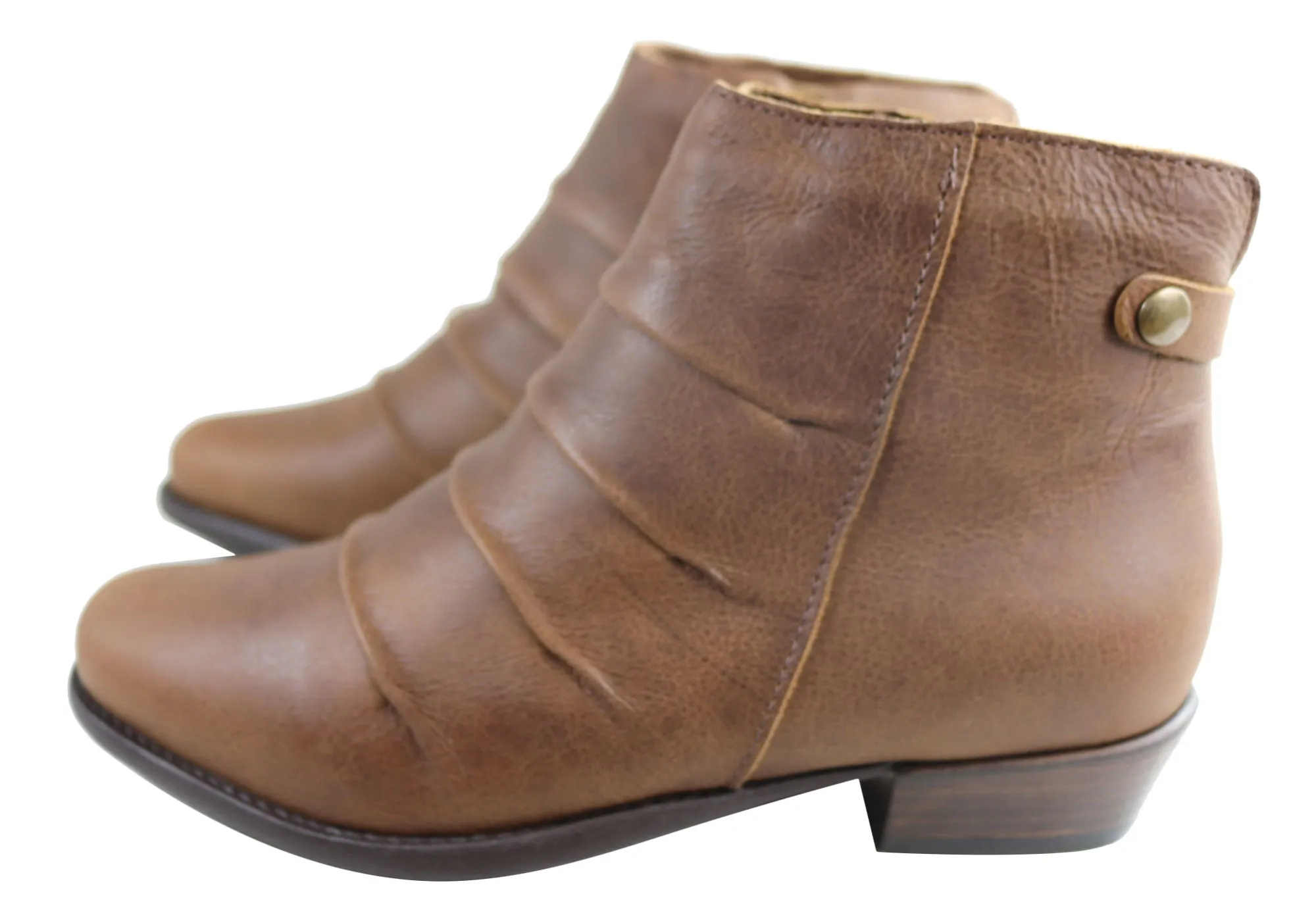 Andacco Avenue Womens Leather Comfortable Ankle Boots Made In Brazil