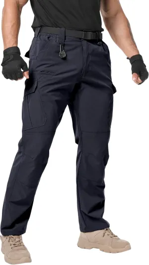 Arunlluta Mens Tactical Pants, Ripstop Water Resistant Cargo Work Pants for Men, Stretch Hiking Pants Lightweight