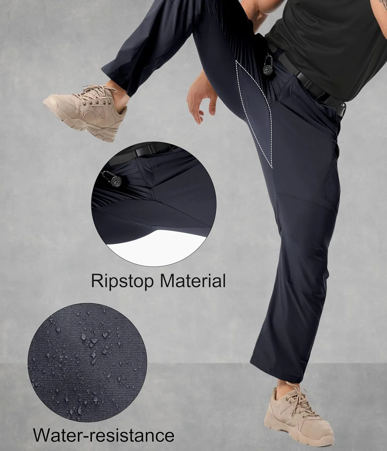 Arunlluta Mens Tactical Pants, Ripstop Water Resistant Cargo Work Pants for Men, Stretch Hiking Pants Lightweight