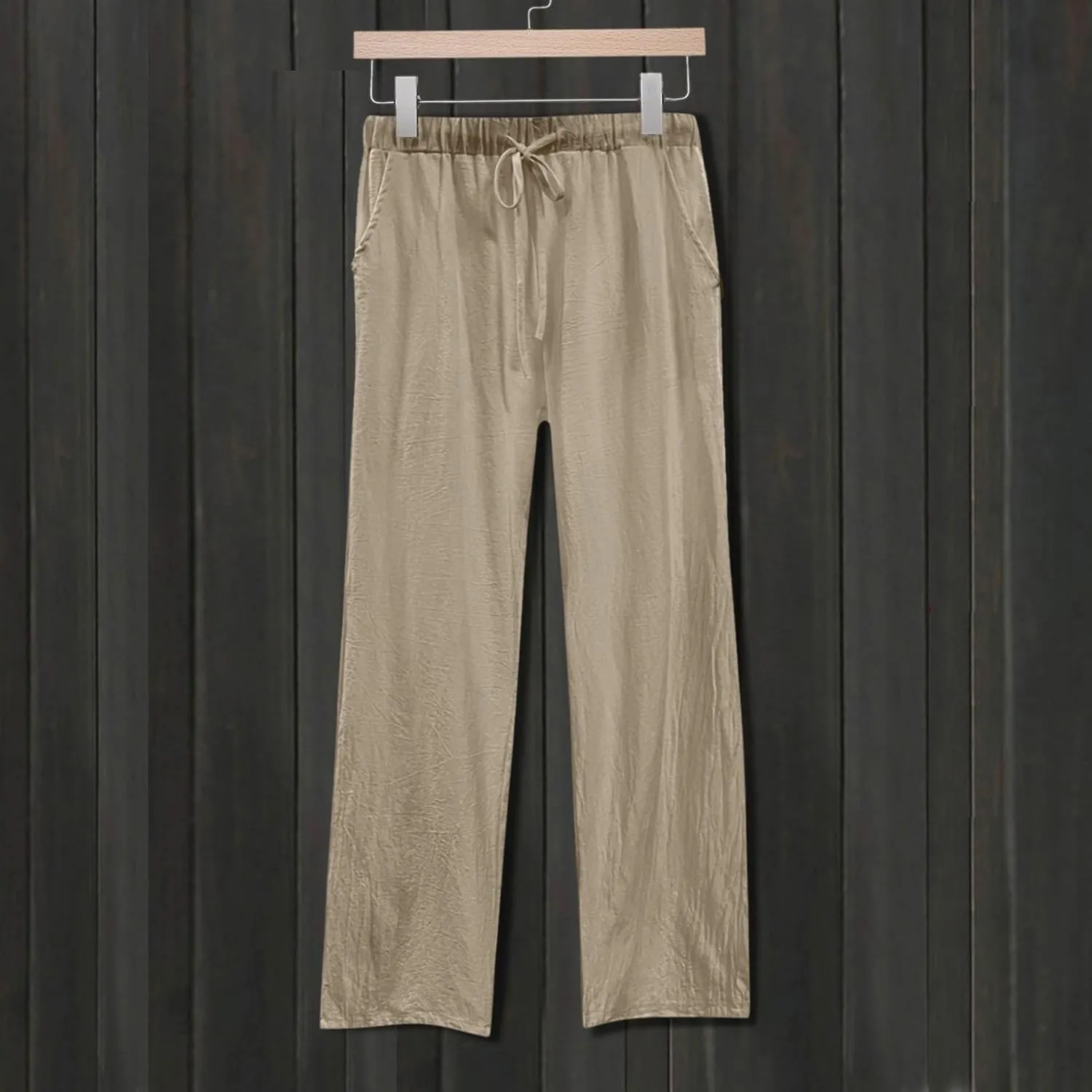 Barrel Pants for Women Winter Nice Business Capris with Pockets Fleece Lined Elastic Waist