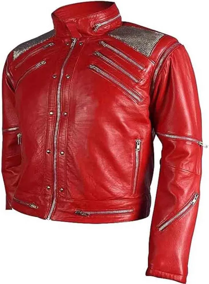 Beat-IT Jacket Micheal Red Faux Leather Jacket, Premium Quality