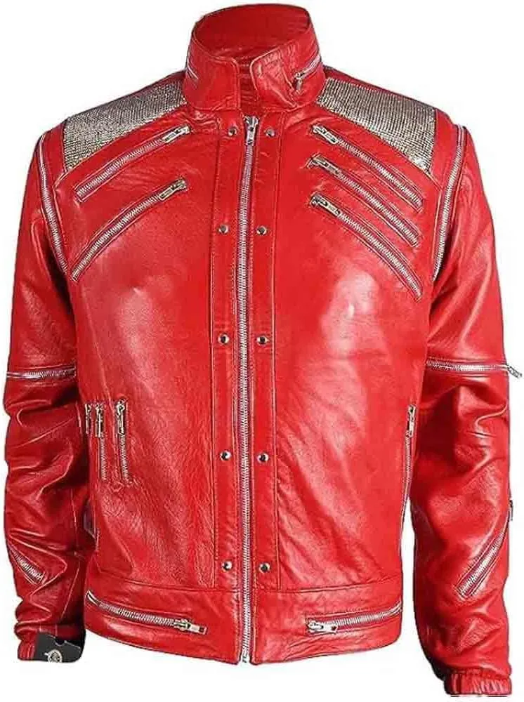 Beat-IT Jacket Micheal Red Faux Leather Jacket, Premium Quality