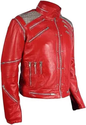 Beat-IT Jacket Micheal Red Faux Leather Jacket, Premium Quality