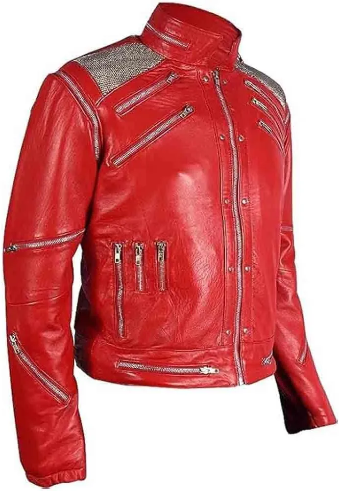 Beat-IT Jacket Micheal Red Faux Leather Jacket, Premium Quality