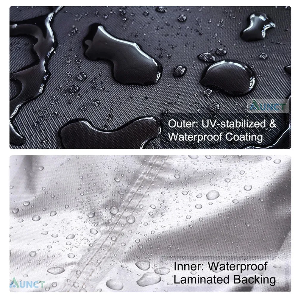 Black 420d Outdoor Waterproof Patio Furniture Cover Extra Large Garden Rain Snow Windproof Anti-uv Cover