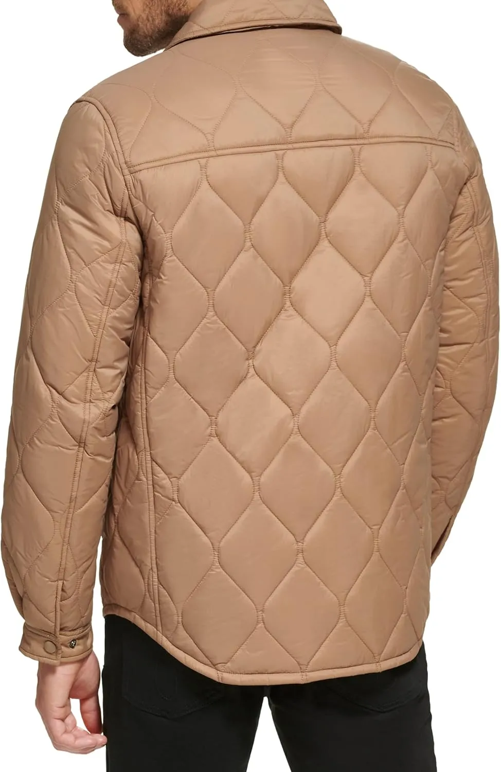 Calvin Klein Men's Diamond Quilted Shirt Jacket