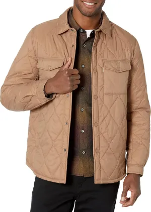 Calvin Klein Men's Diamond Quilted Shirt Jacket