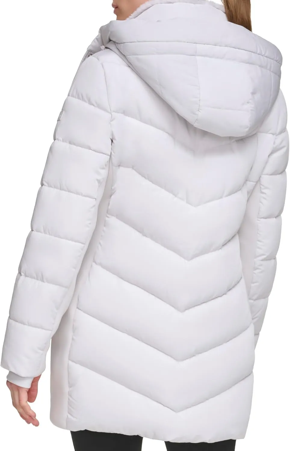 Calvin Klein Women's Long Bib-front Puffer Jacket