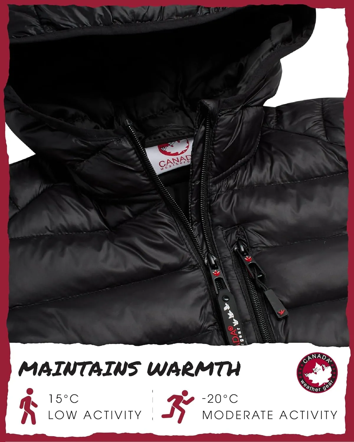 CANADA WEATHER GEAR Women's Puffer Jacket - Packable Bubble Coat, Water Resistant Outerwear Jackets for Women (XXS-M)