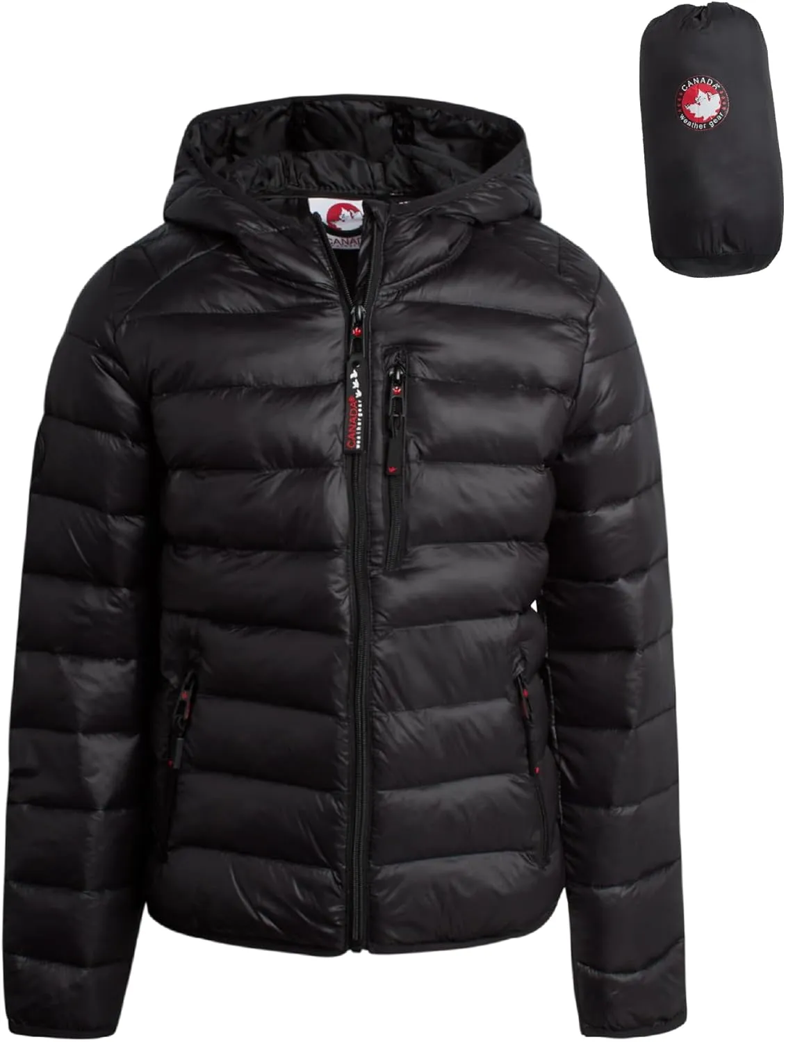 CANADA WEATHER GEAR Women's Puffer Jacket - Packable Bubble Coat, Water Resistant Outerwear Jackets for Women (XXS-M)