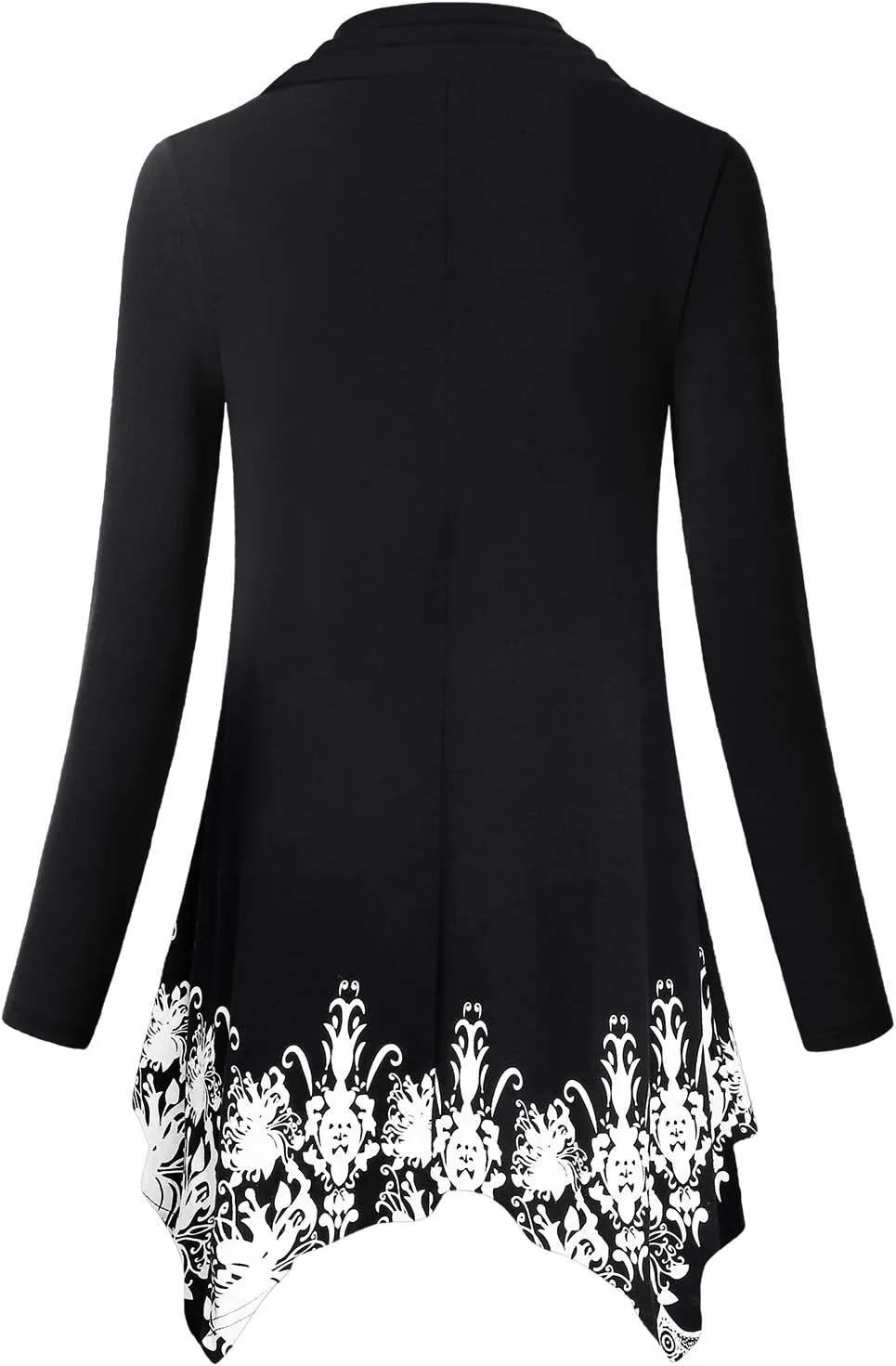 Cestyle Womens Fall Long Sleeve Cowl Neck Asymmetrical Hemline Flowy Tunic Top