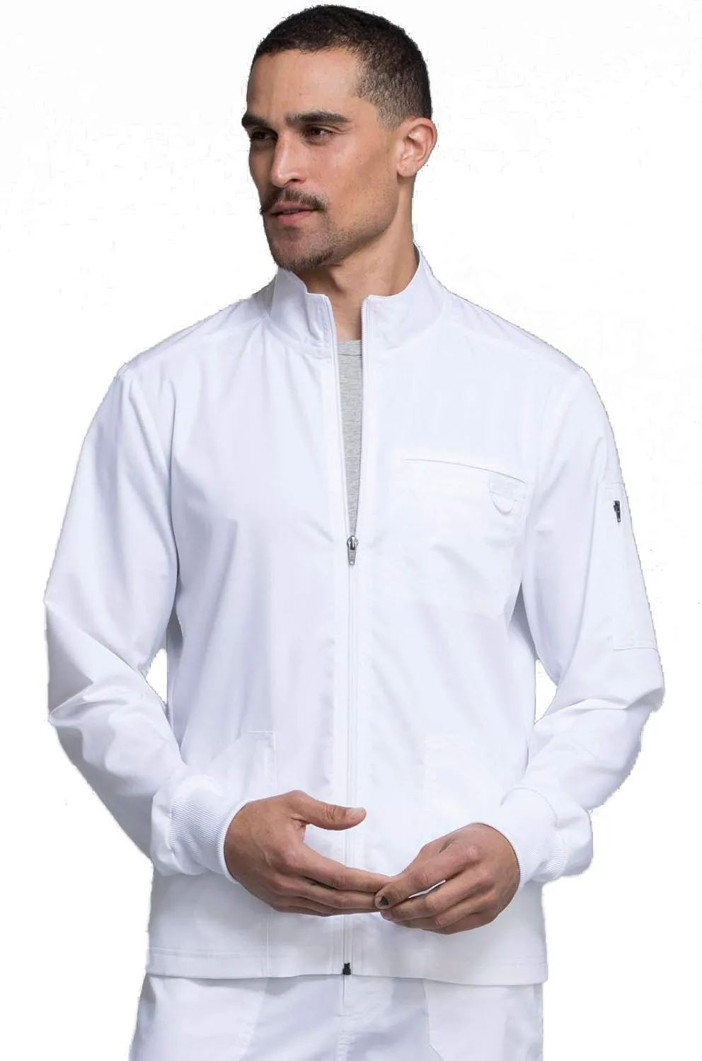 Cherokee Men Warm up Scrub Jacket with Zip Front WW320