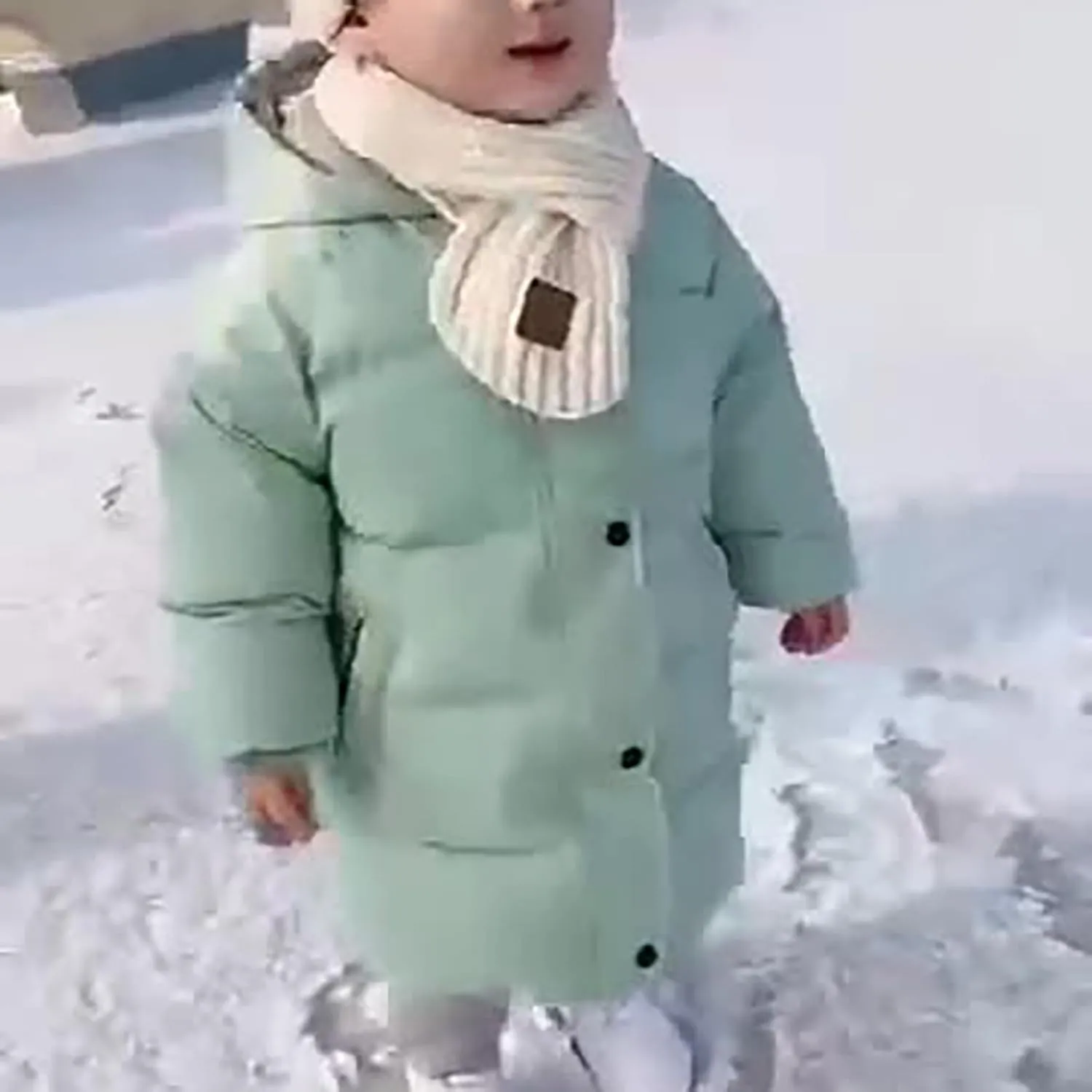 Childrens Down Padded Jacket Long Cotton Padded Jacket Baby Children's Padded Jacket Winter Girls Jackets Coat Outfit