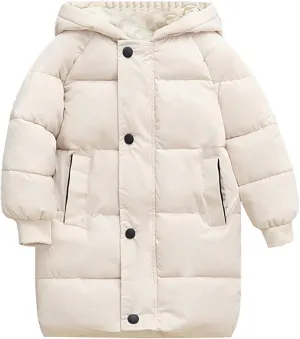 Childrens Down Padded Jacket Long Cotton Padded Jacket Baby Children's Padded Jacket Winter Girls Jackets Coat Outfit