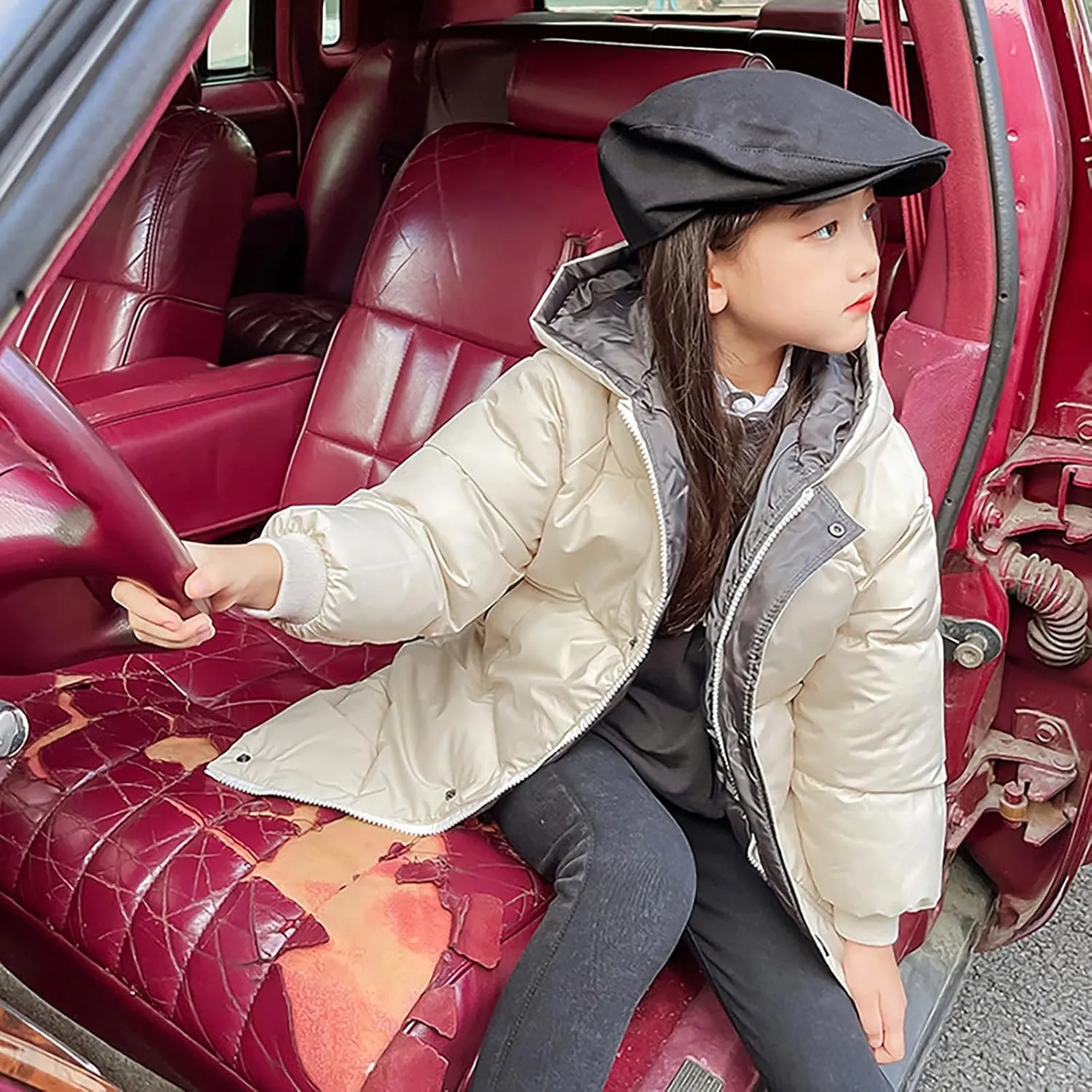 Childrens Down Padded Jacket Long Cotton Padded Jacket Baby Children's Padded Jacket Winter Girls Jackets Coat Outfit
