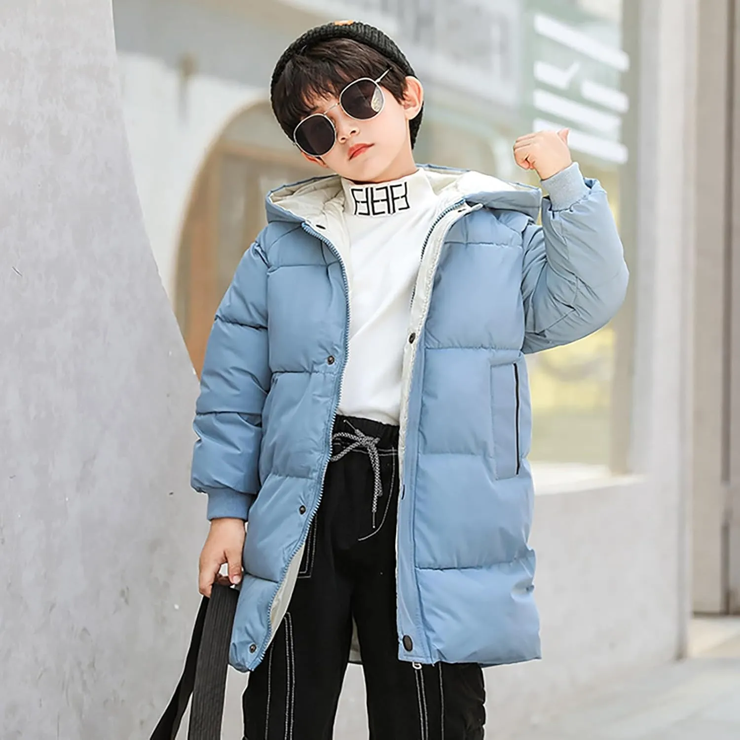 Childrens Down Padded Jacket Long Cotton Padded Jacket Baby Children's Padded Jacket Winter Girls Jackets Coat Outfit