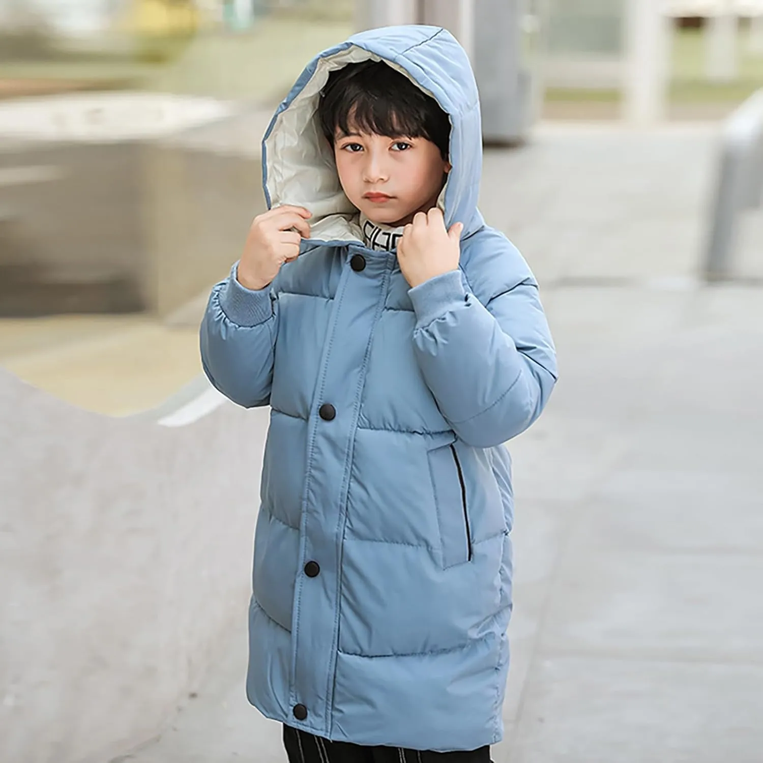 Childrens Down Padded Jacket Long Cotton Padded Jacket Baby Children's Padded Jacket Winter Girls Jackets Coat Outfit