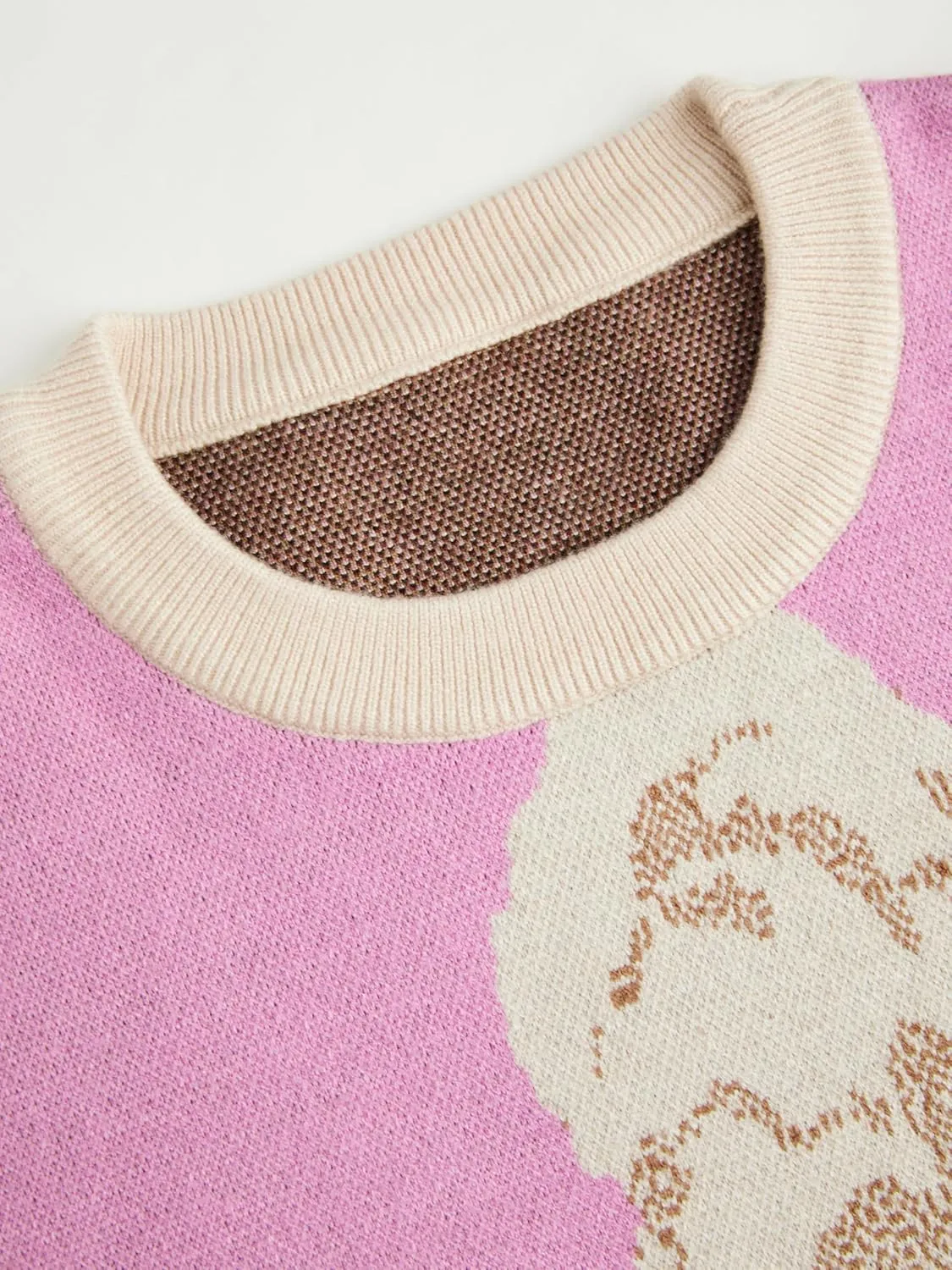 CIDER Womens Graphic Sweaters Crew Neck Long Sleeve Cute Patterned Pullover Preppy Sweater Tops