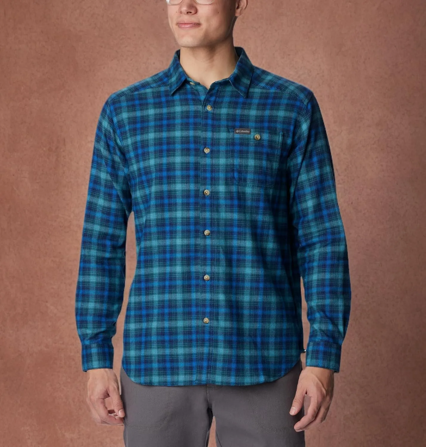 Columbia Men's Cornell Woods Flannel Long Sleeve Shirt