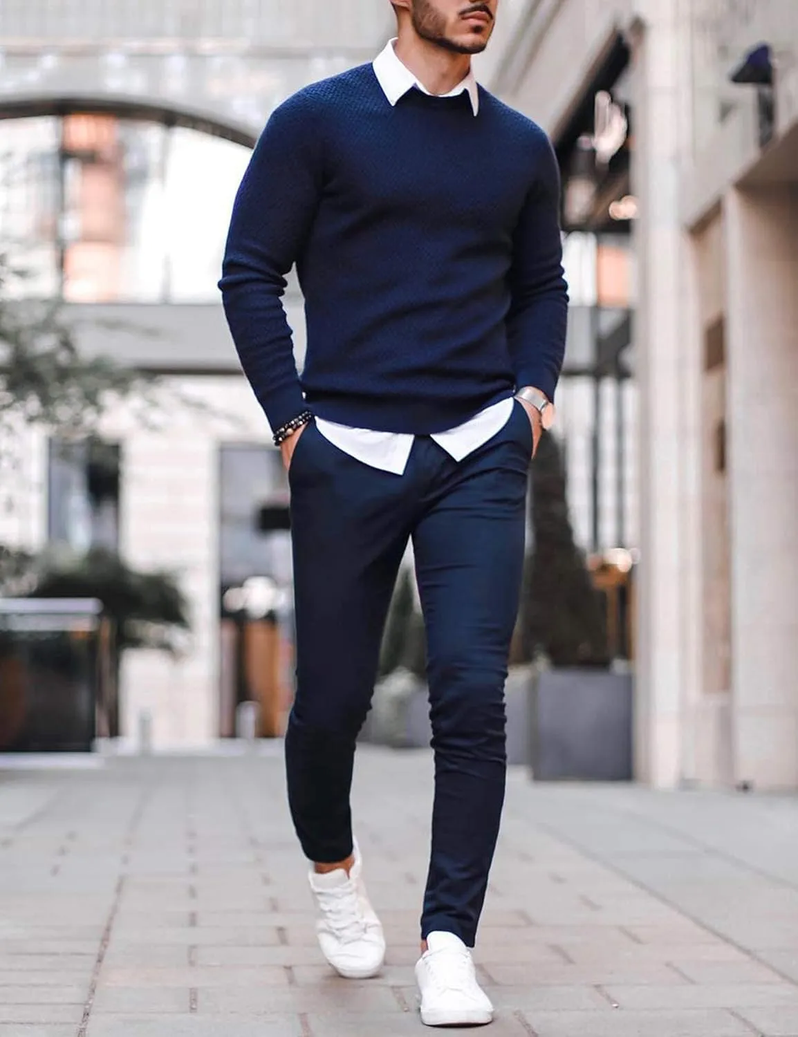 COOFANDY Men's Crew Neck Sweater Slim Fit Lightweight Sweatshirts Knitted Pullover for Casual Or Dressy Wear