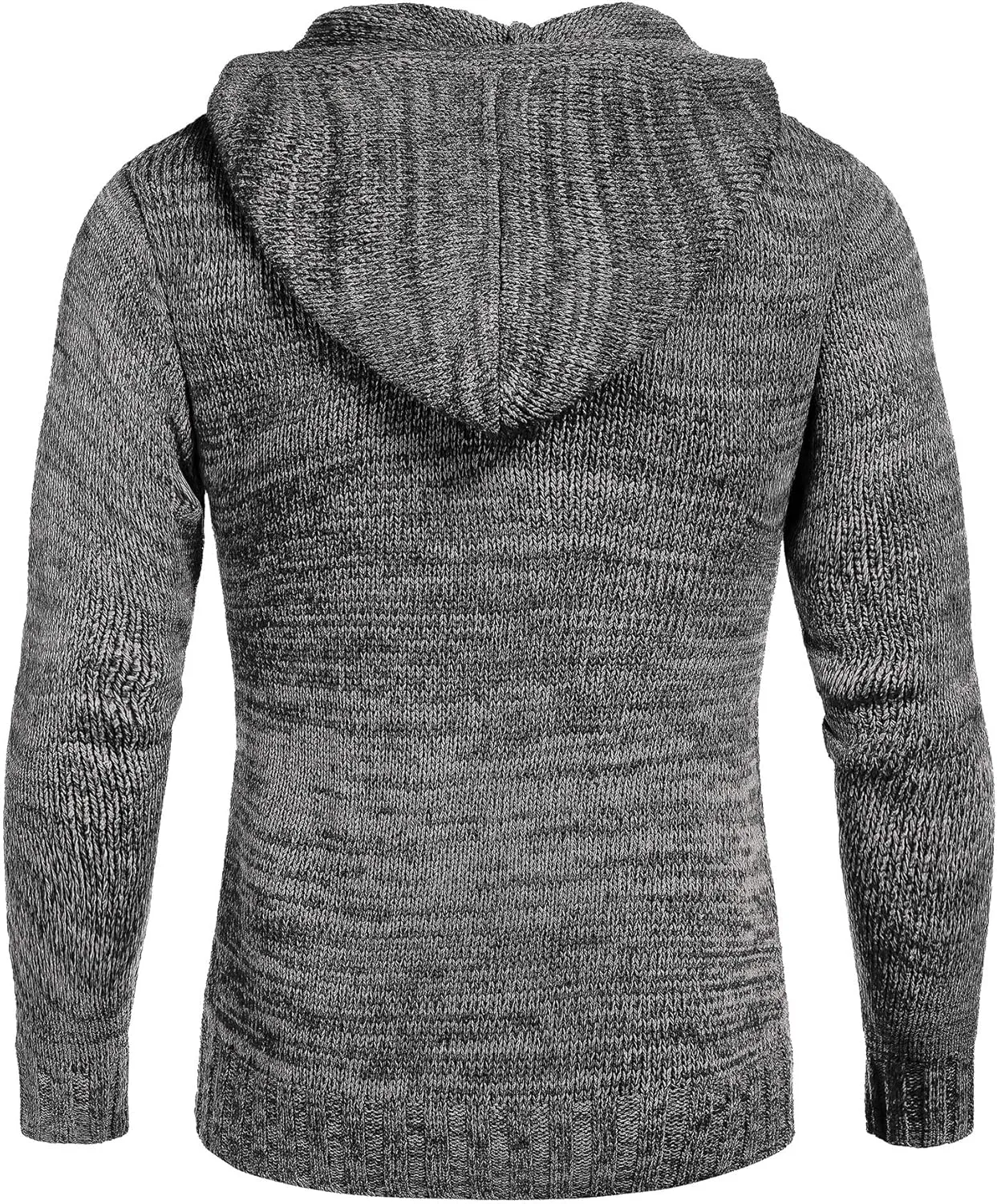 COOFANDY Men's Knitted Hoodies Pullover Casual Long Sleeve Turtleneck Sweaters