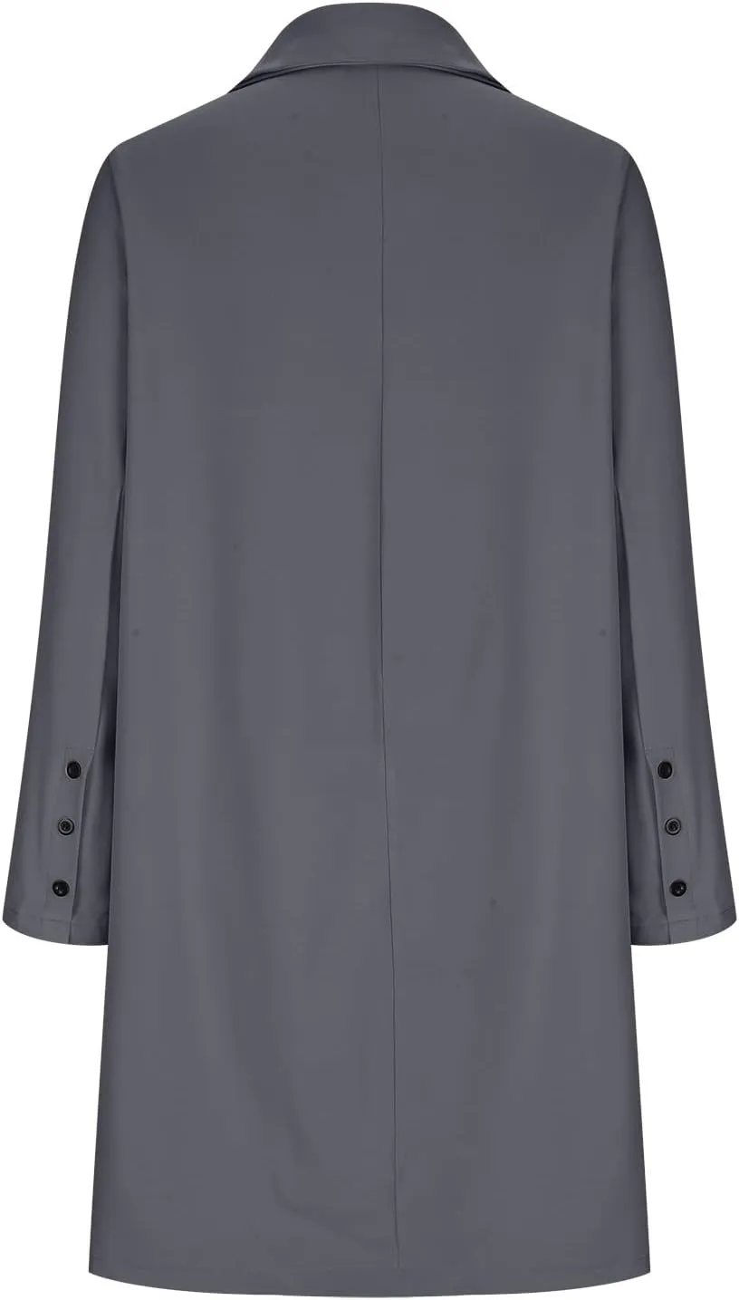 cooki Trench Coat for Women Casual Womens Winter Coats Lapel Cardigan Pea Coats Warm Overcoats Fall Long Blazer Jackets