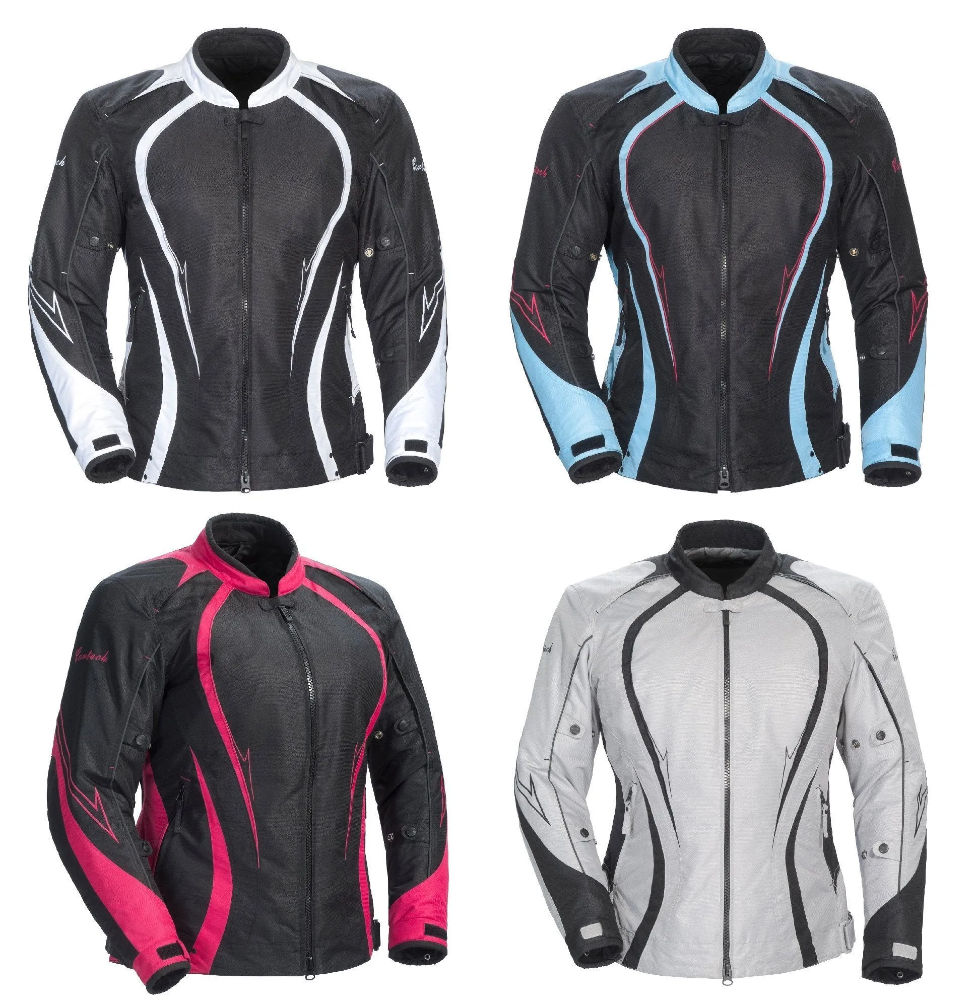 Cortech 'LRX Series 3' Womens Silver/Black Textile Jacket