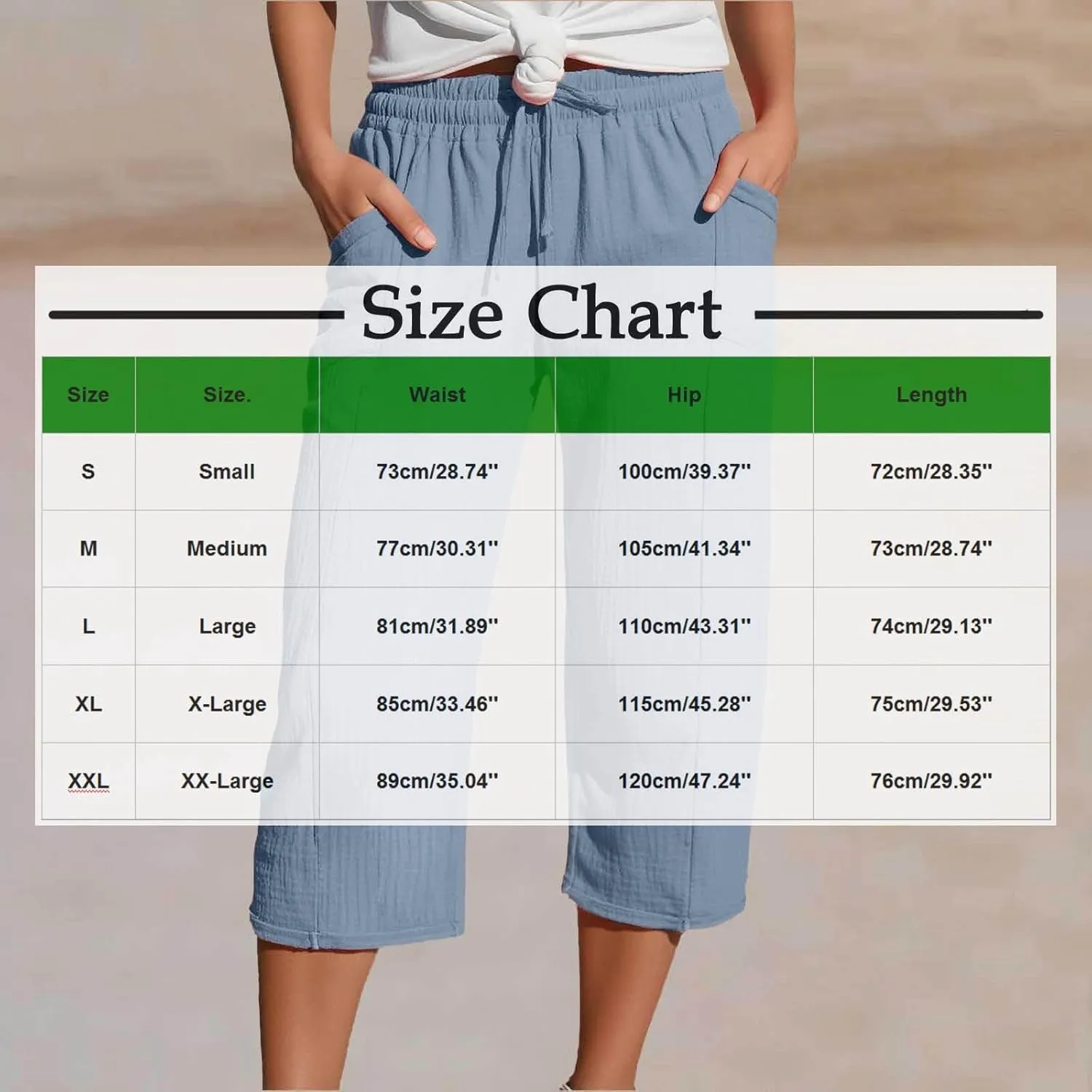 Cotton Linen Capri Pants for Women 2025 Summer Casual Plus Size Capris Wide Leg High Waisted Drawstring Crop Pants