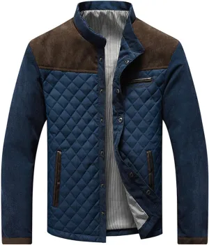 Crazynekos Men's Autumn Winter Cotton Coat Padded Jacket Warm Long Sleeve Top