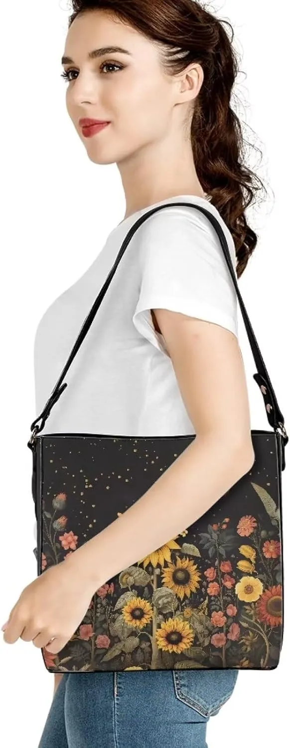 Cute Shoulder Bag Hobo Handbag for Women Purse Leather Top Handle Bags