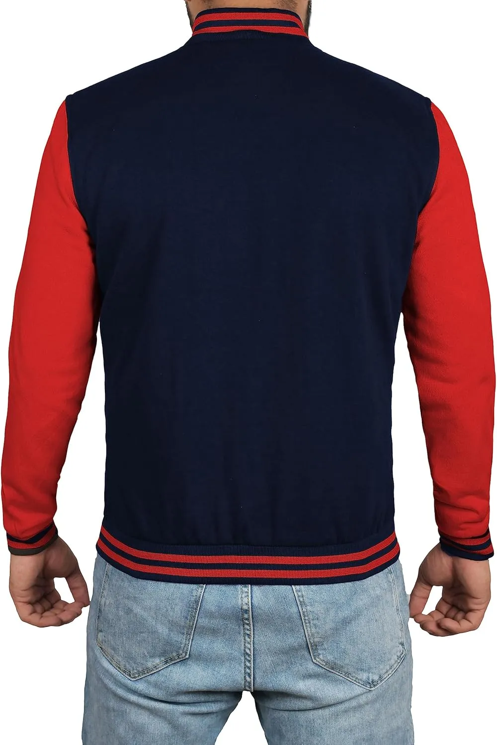 Decrum Varsity Jacket Men - High School Letterman Bomber Style Fleece Baseball Jackets For Men