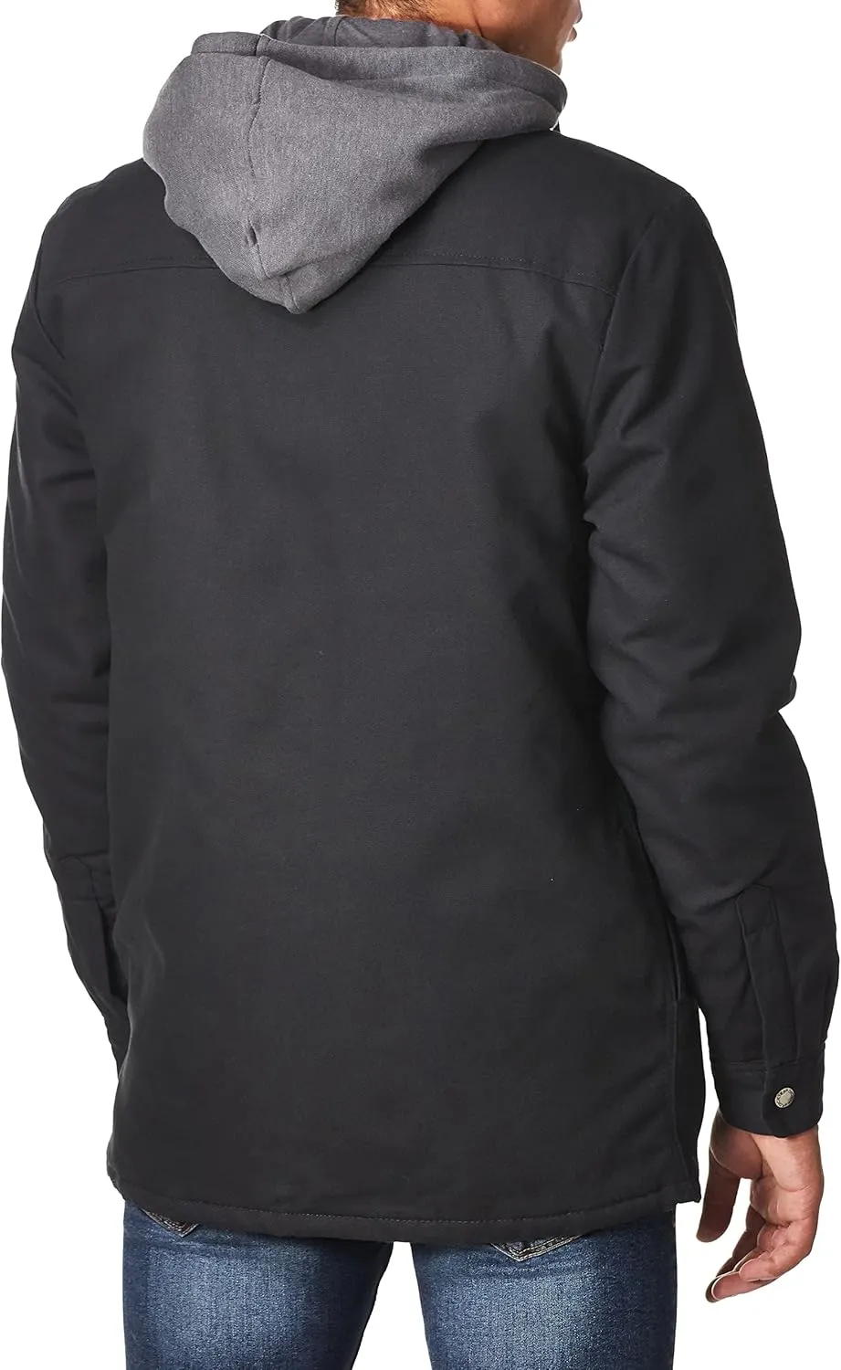 Dickies Men's Fleece Hooded Duck Shirt Jacket with Hydroshield
