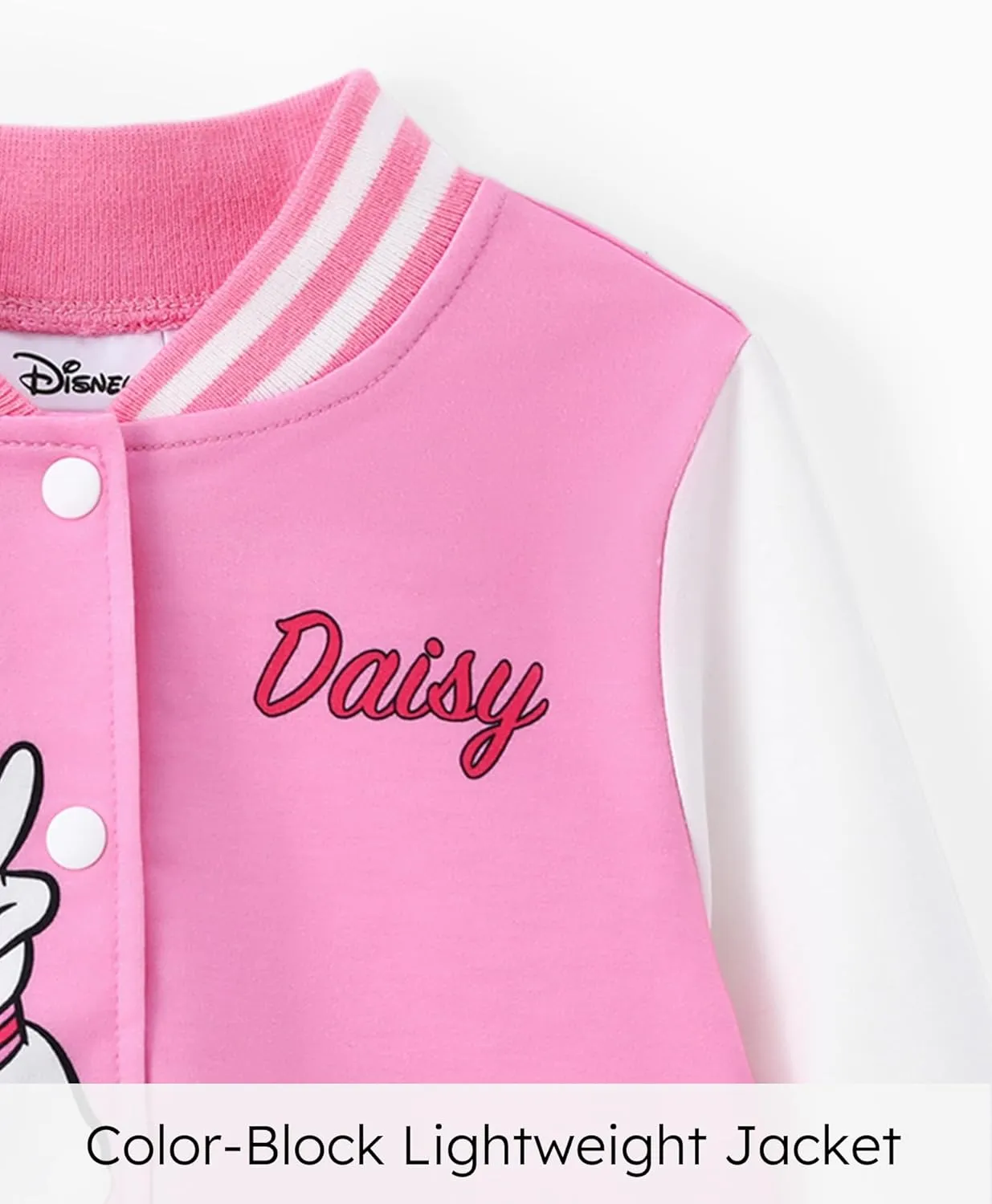 Disney Minnie Mouse Mickey Mouse Stitch Kids Varsity Bomber Jacket Lightweight Button-up Sweatshirt Toddler-Big Kids