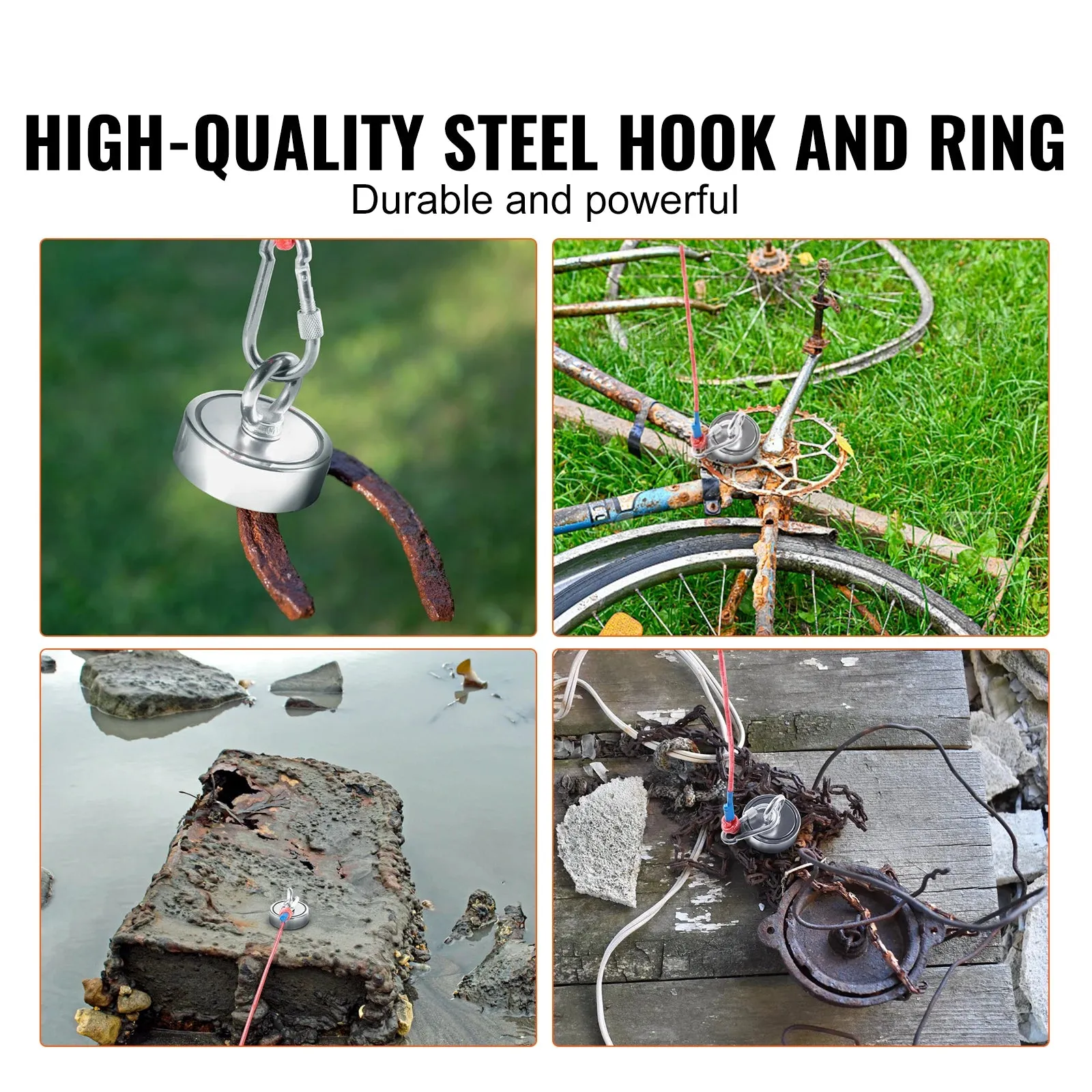 Double Sided Strong Neodymium Magnet With Heavy Duty Fishing Kit