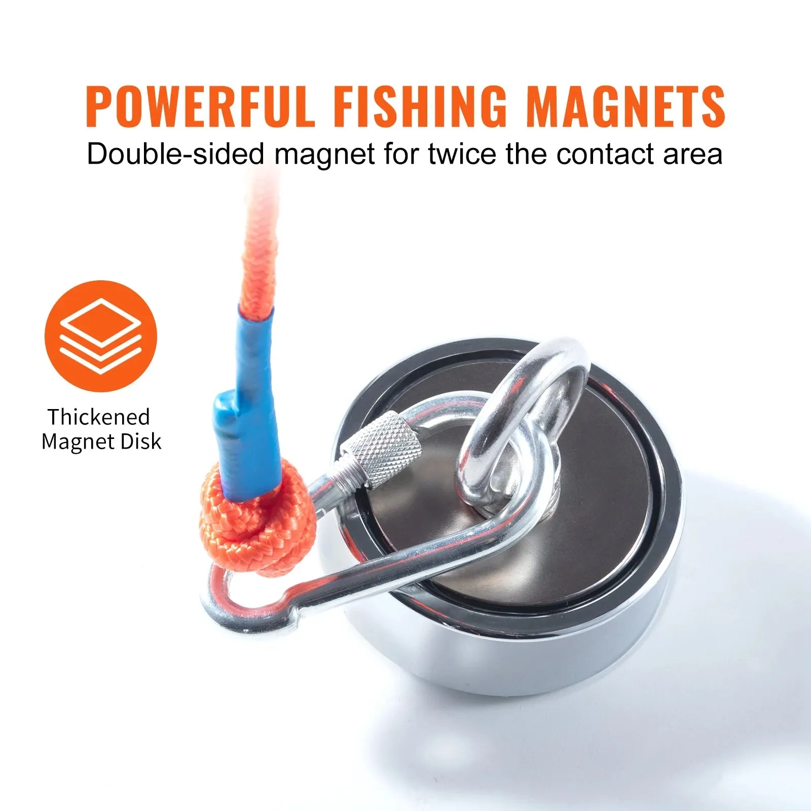 Double Sided Strong Neodymium Magnet With Heavy Duty Fishing Kit