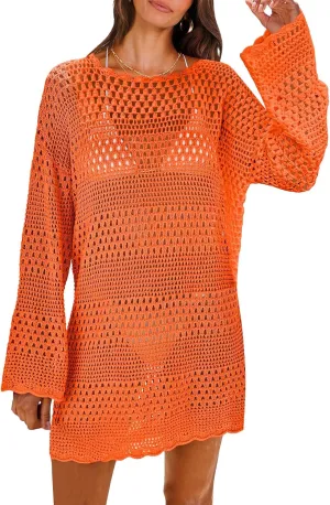 Dresses for Women Cover Up Summer Bathing Suit Coverup Dress Knit Beach Dress Beach Vacation Sundress 2025