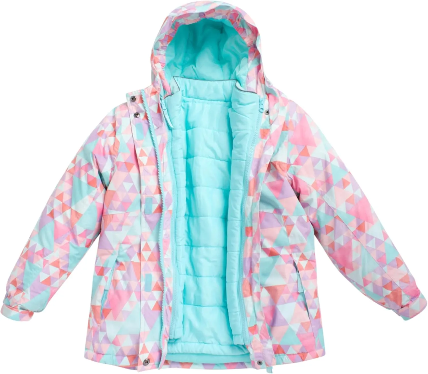 Eddie Bauer Kids' Ski Jacket - Waterproof 3 in 1 Insulated Coat with Removable Shell Jacket for Boys and Girls (3-16)