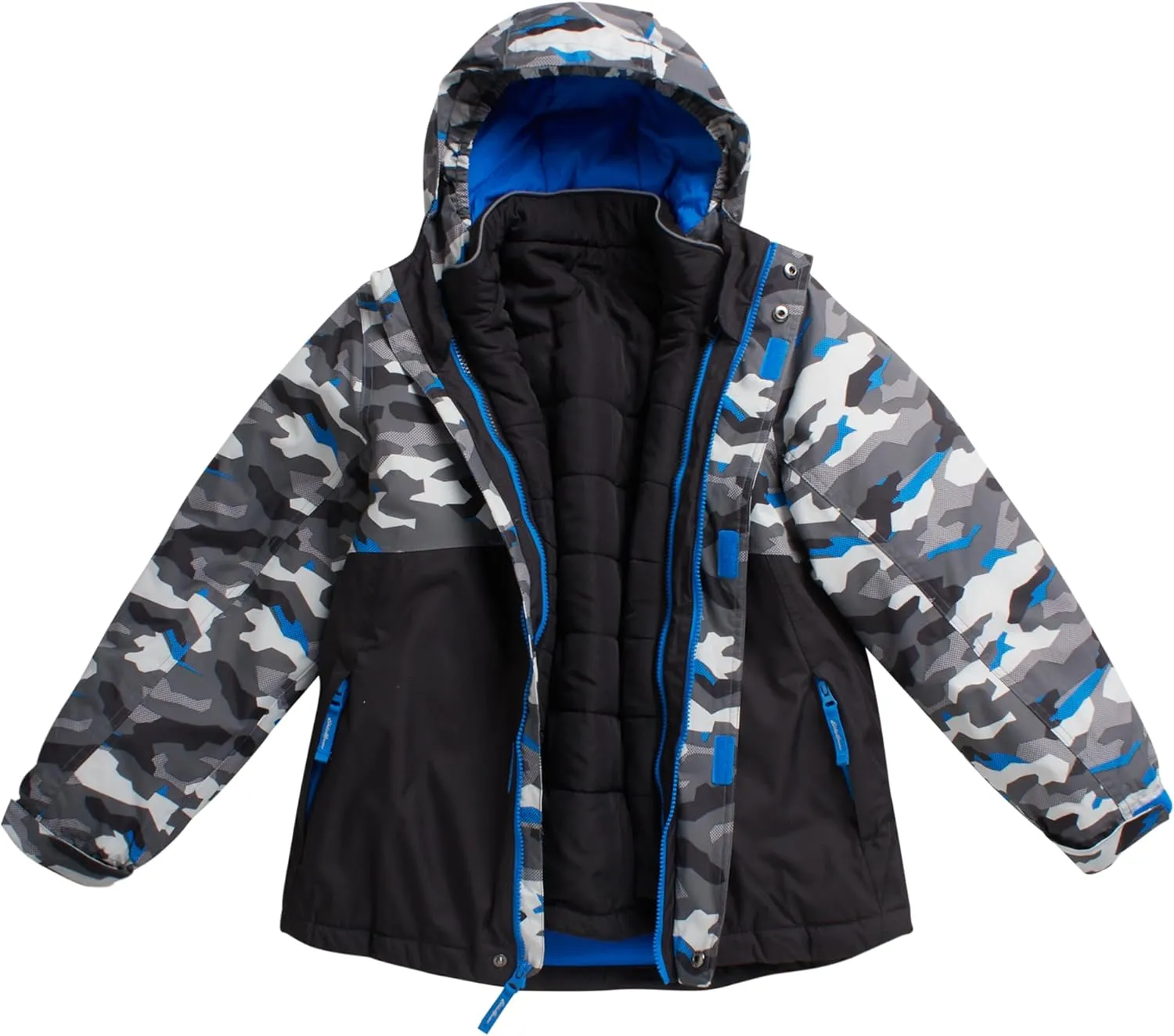 Eddie Bauer Kids' Ski Jacket - Waterproof 3 in 1 Insulated Coat with Removable Shell Jacket for Boys and Girls (3-16)