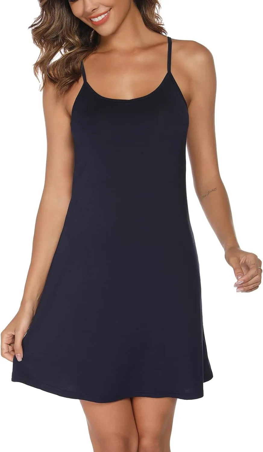 EISHOPEER Women's Full Slips Dress Adjustable Spaghetti Strap Cami Under Dress