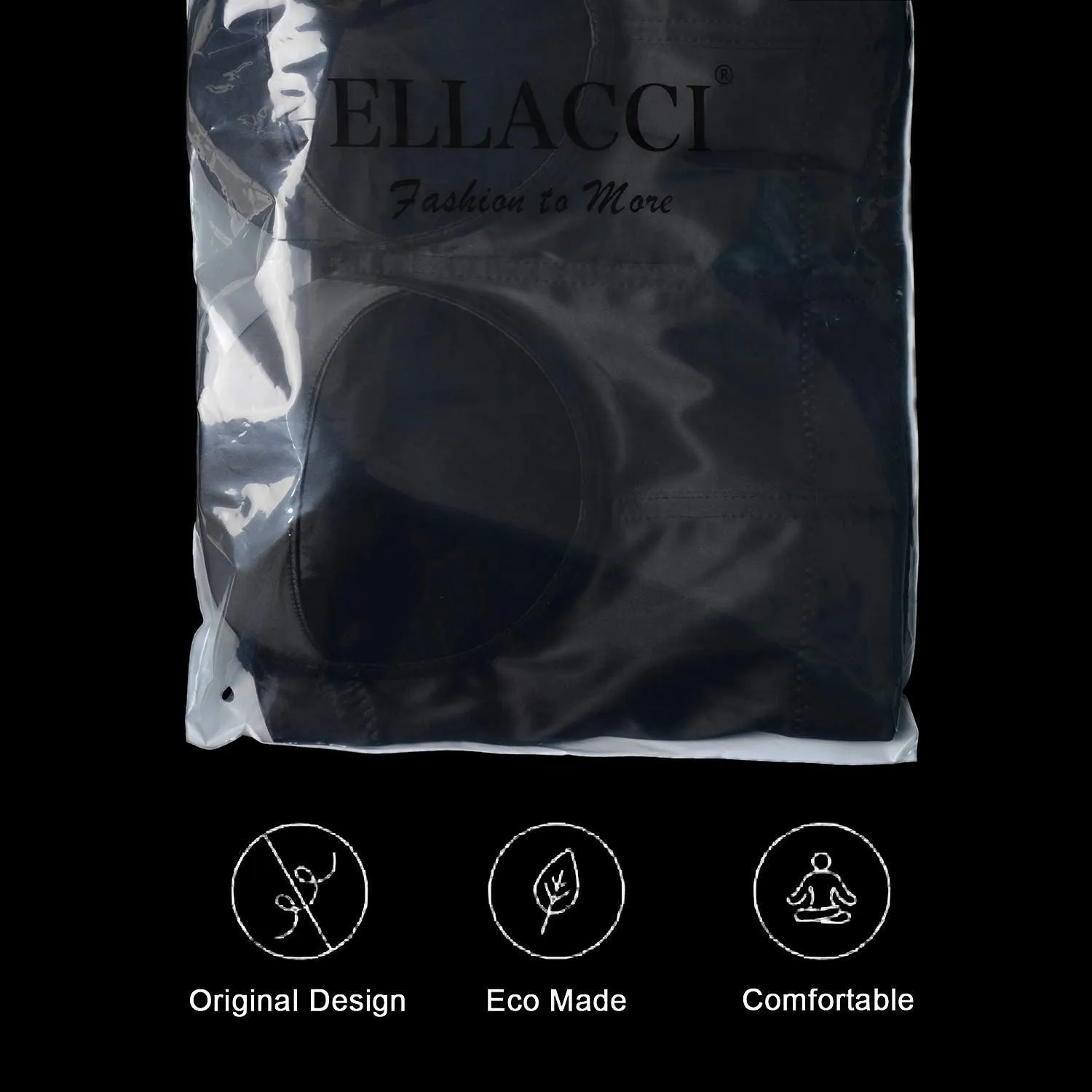 ELLACCI Women's Satin Bustier Crop Top with Gold Chain Shoulder Strap Black