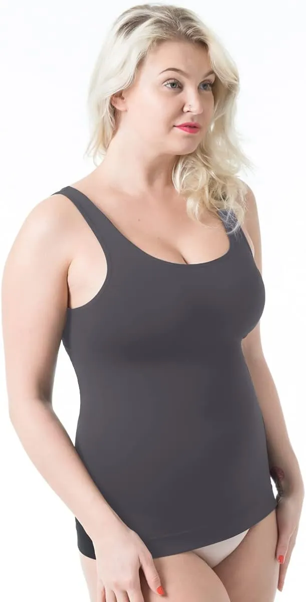 EUYZOU Women's Tummy Control Shapewear Tank Tops - Seamless Body Shaper Compression Top